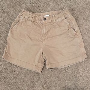Men's Tan Flat Front Shorts